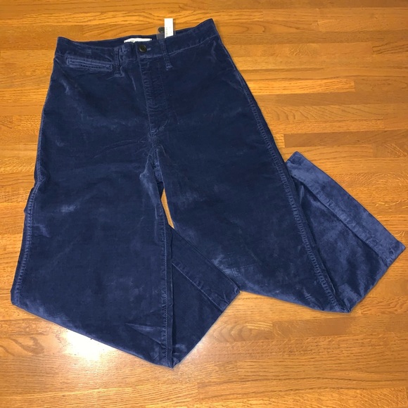 Madewell Velveteen Emmett Wide-Leg Crop Pants - Picture 4 of 8